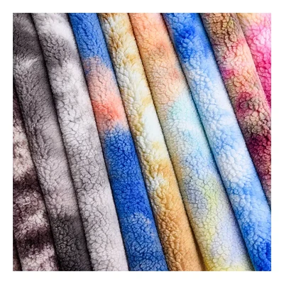 Buntes Krawattenfärbenteilchen Casemere Sherpa Fabric