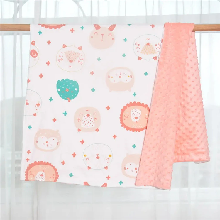 Stoff bedruckter Minky-Stoff für Babydecke