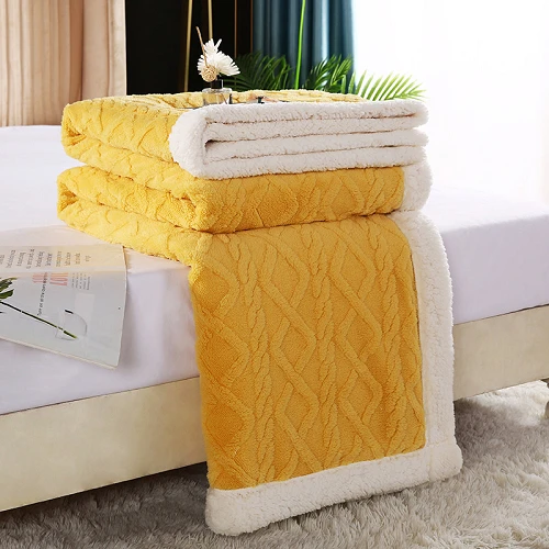 Sherpa-Decke aus Jacquard-Flanell