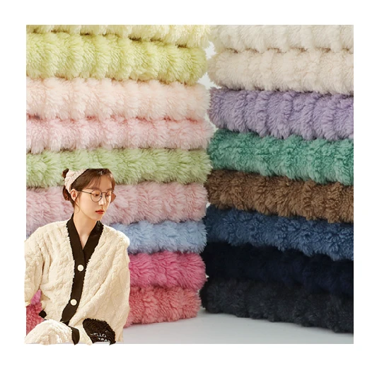 Jacquard-Strick-Sherpa-Stoffstoffe