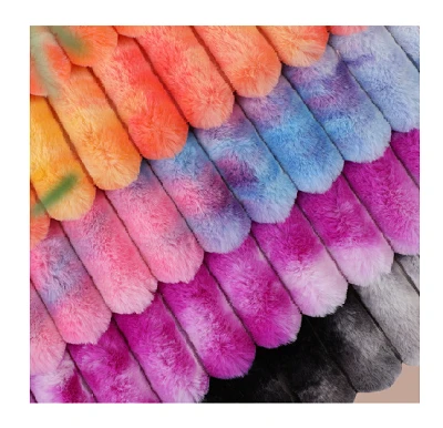 Jacquard-Kaninchen-Kunstpelzstoff