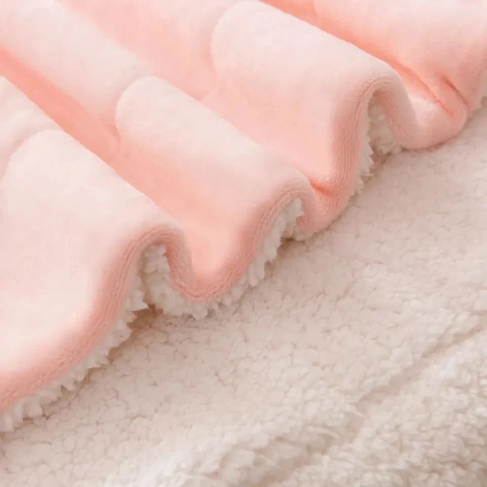 Rosa Sherpa-Decke