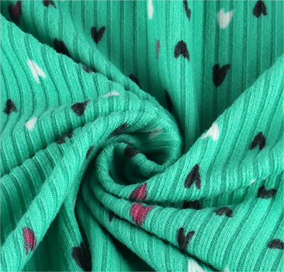 stripe rib knit fabric