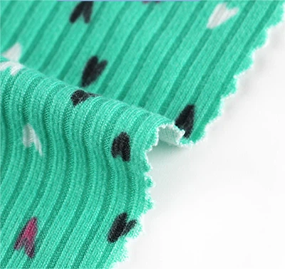 Print Rib Knit Fabric