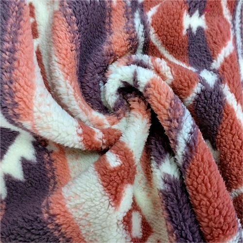 Gedruckter Sherpa -Stoff