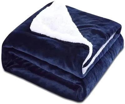 Blaue Sherpa-Decke