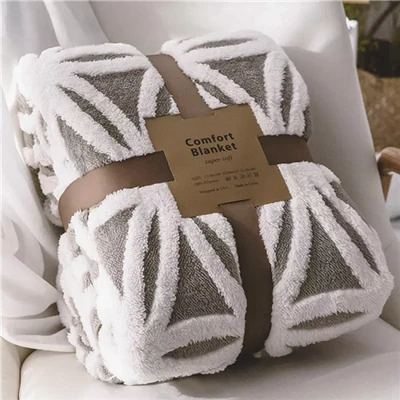 Überwurfdecke aus Flanell-Sherpa-Fleece