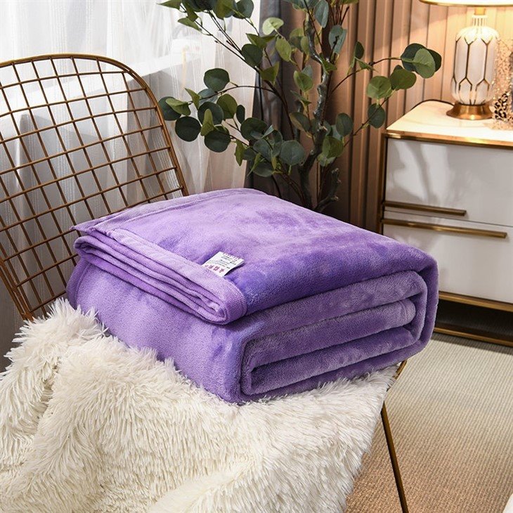 purple coral fleece blanket
