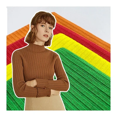 Stretch-Spandex-Polyester-Rippenstoff für Pullover