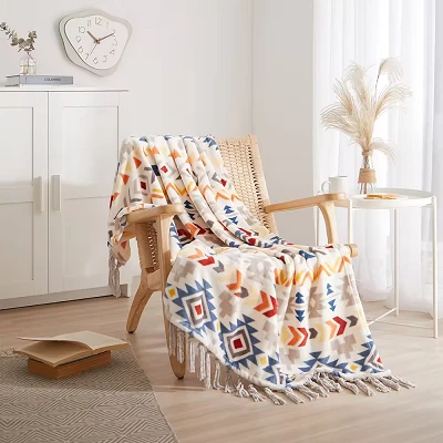 Flanelldecke mit Quasten